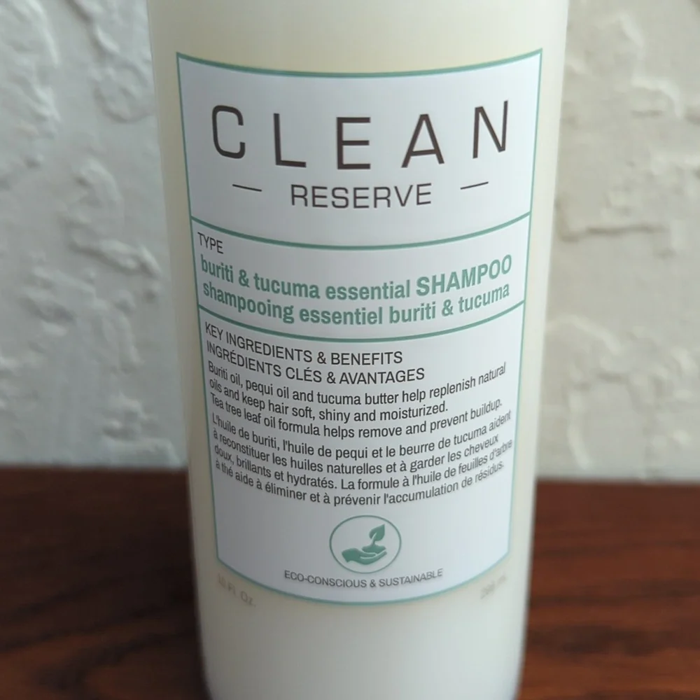 CLEAN RESERVE Buriti & Tucuma Essential Vegan Hair Shampoo 10 oz